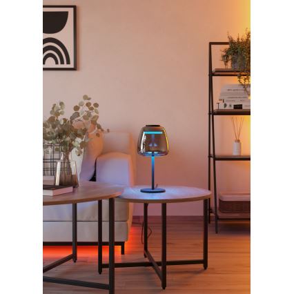 Eglo - LED RGBW Ściemnialna lampa stołowa LED/7,7W/230V 2700-6500K przydymiona