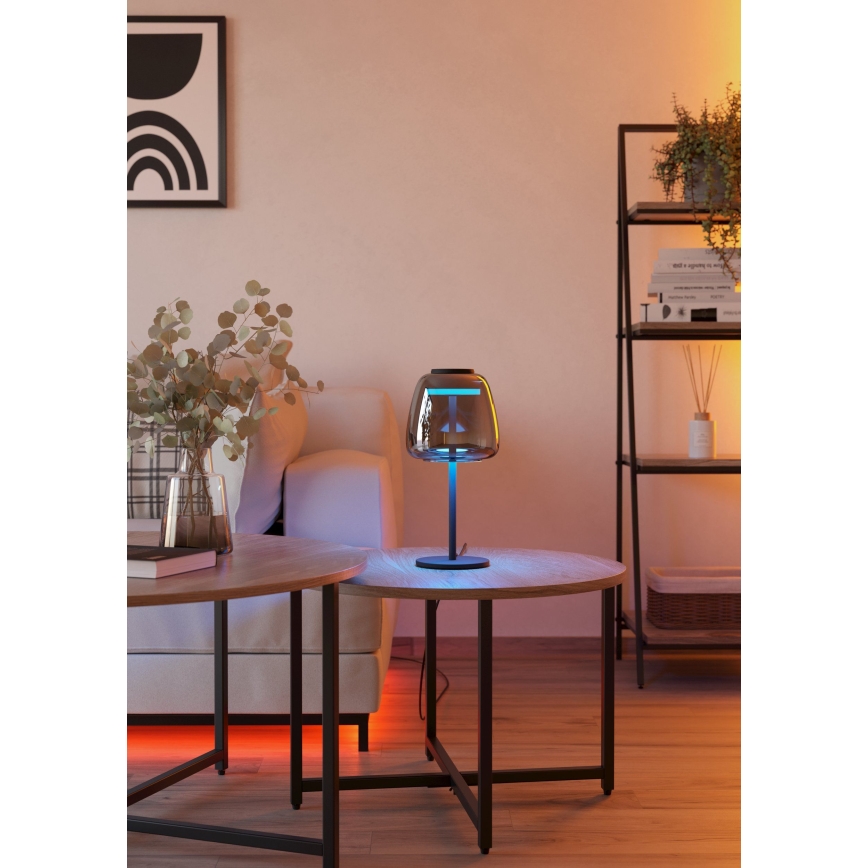 Eglo - LED RGBW Ściemnialna lampa stołowa LED/7,7W/230V 2700-6500K przydymiona