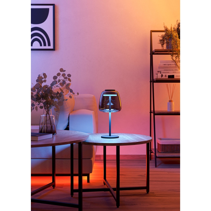 Eglo - LED RGBW Ściemnialna lampa stołowa LED/7,7W/230V 2700-6500K przydymiona