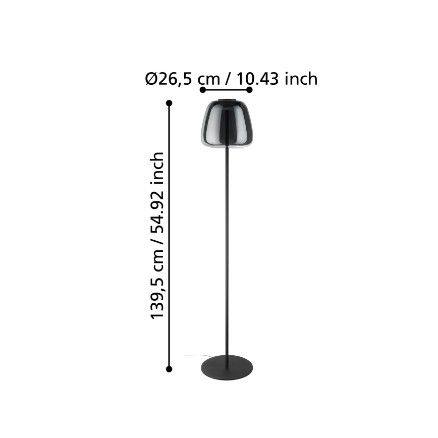 Eglo - LED RGBW ściemnialna lampa stojąca LED/15,5W/230V 2700-6500K dymiona