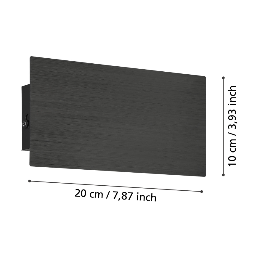 Eglo - LED Kinkiet LED/6W/230V 3000K czarny