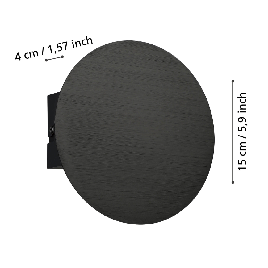 Eglo - LED Kinkiet LED/4W/230V 3000K czarne