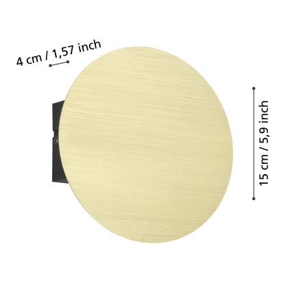Eglo - LED Kinkiet LED/4W/230V 3000K złoty