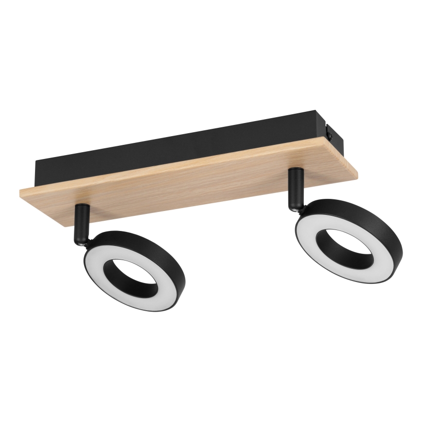 Eglo - LED oprawa punktowa 2xLED/4,2W/230V czarna/brązowa