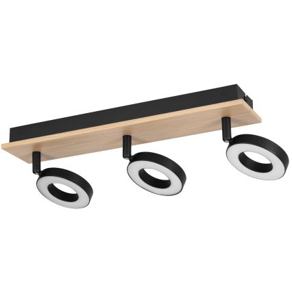 Eglo - Oprawa punktowa LED 3xLED/4,2W/230V czarna/brązowa