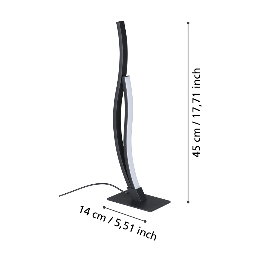Eglo - LED Lampa stołowa LED/12W/230V 4000K czarne