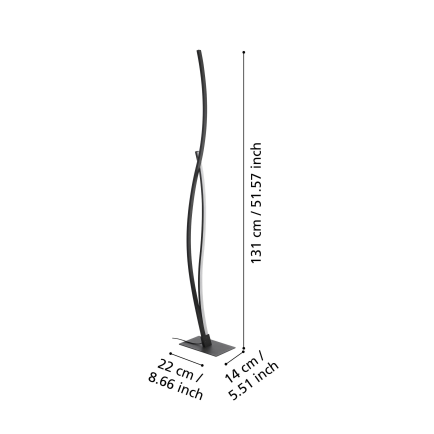 Eglo - LED Lampa podłogowa LED/20W/230V 4000K czarne