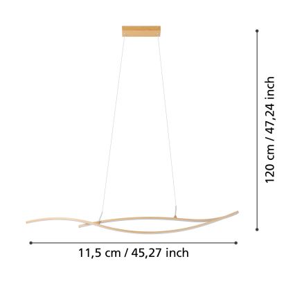 Eglo - LED Żyrandol na lince LED/20W/230V 4000K beżowe