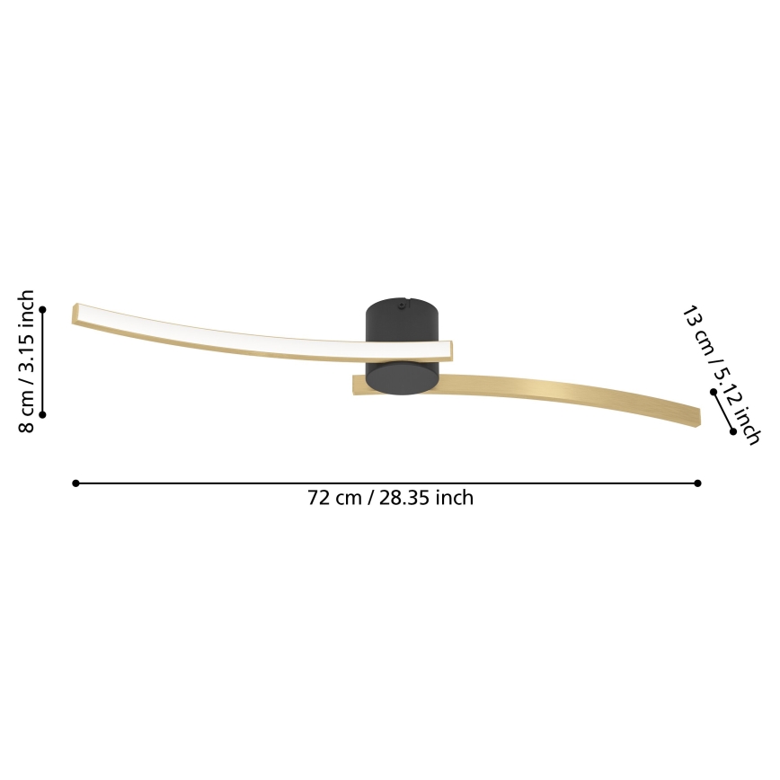 Eglo - LED Plafon LED/12W/230V 4000K złoty