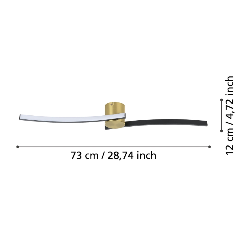 Eglo - LED Plafon LED/12W/230V 4000K czarny