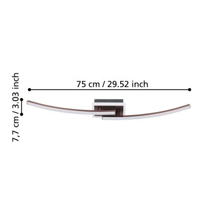 Eglo - LED Plafon LED/12W/230V 4000K miedź