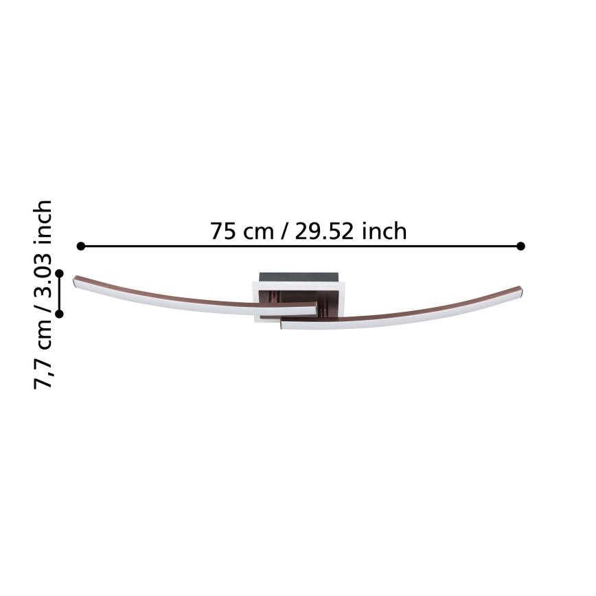 Eglo - LED Plafon LED/12W/230V 4000K miedź