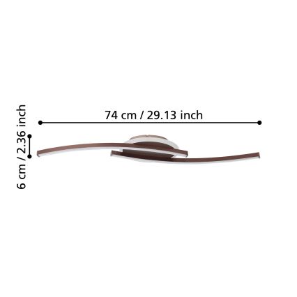 Eglo - LED Plafon LED/12W/230V 4000K miedź