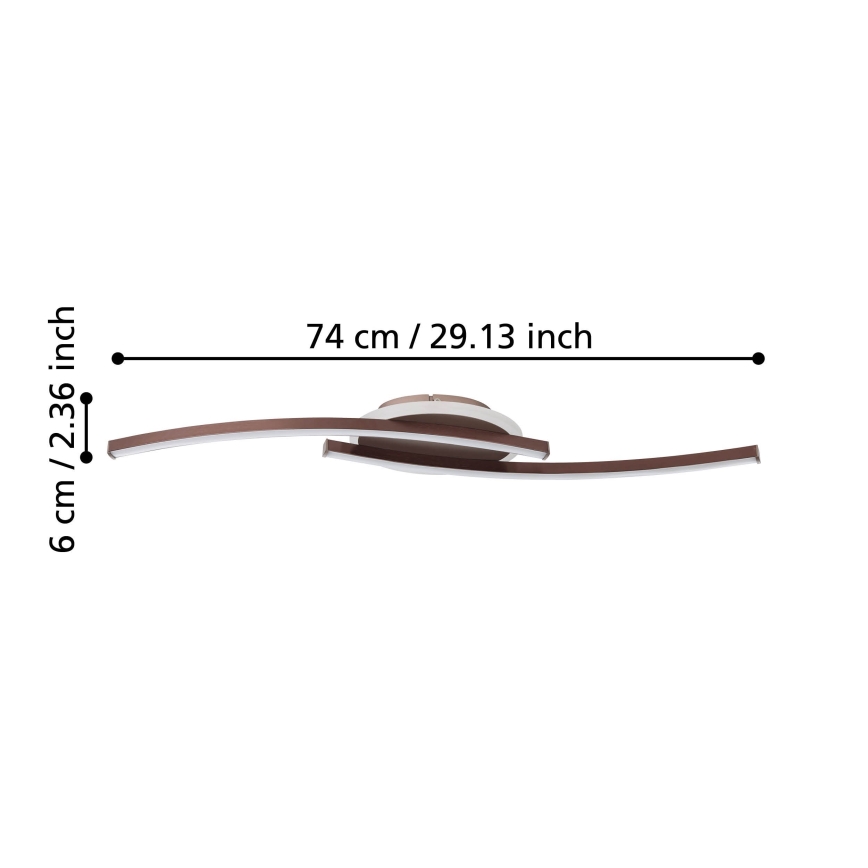 Eglo - LED Plafon LED/12W/230V 4000K miedź