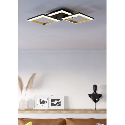 Eglo - LED Plafon ściemnialny LED/20W/230V 4000K czarny/złoty