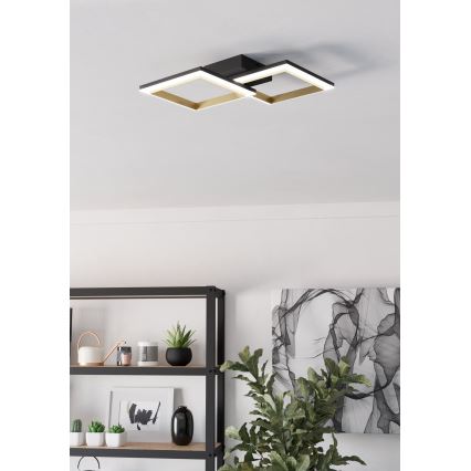 Eglo - LED Plafon ściemnialny LED/18,4W/230V 4000K czarny/złoty