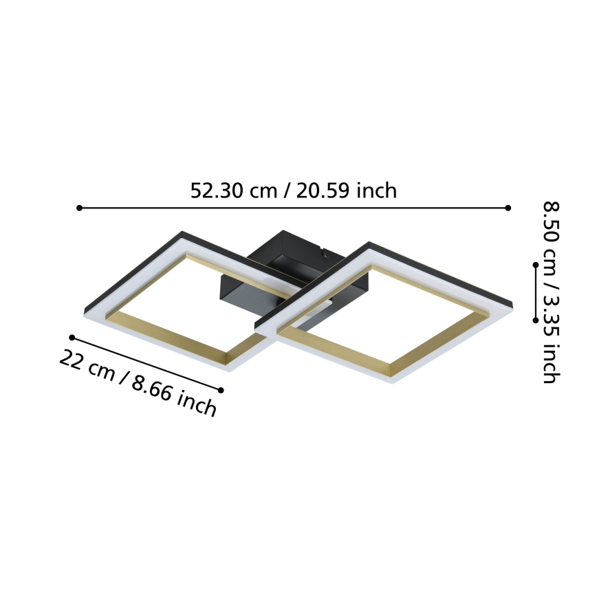 Eglo - LED Plafon ściemnialny LED/18,4W/230V 4000K czarny/złoty