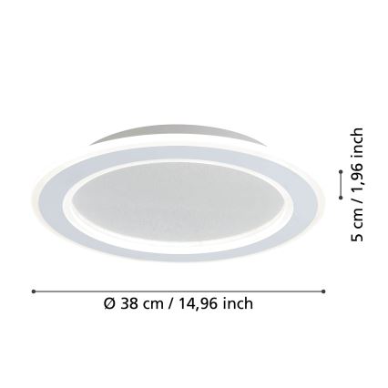 Eglo - LED Plafon ściemnialny LED/20W/230V 2700-6500K białe + Pilot zdalnego sterowania