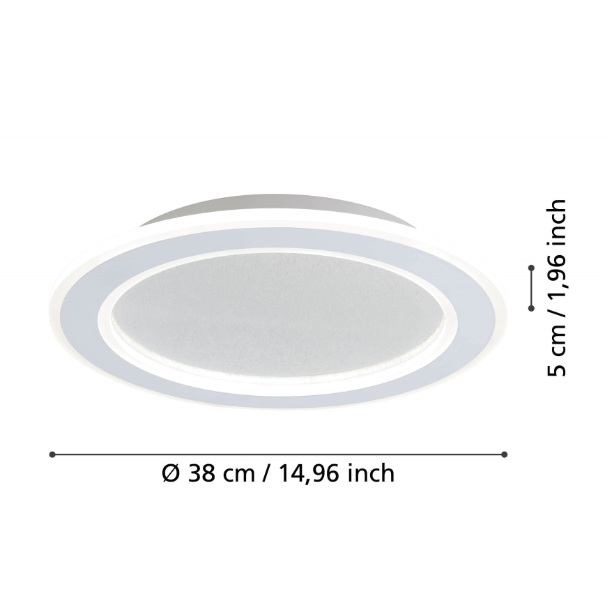 Eglo - LED Plafon ściemnialny LED/20W/230V 2700-6500K białe + Pilot zdalnego sterowania
