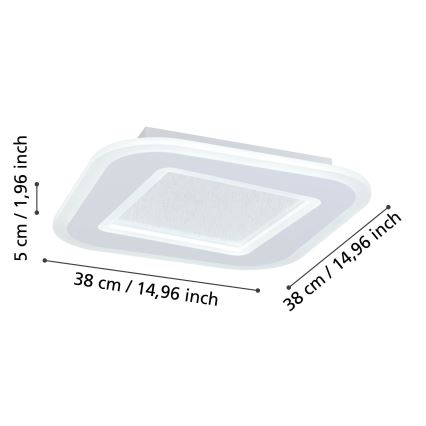 Eglo - LED Plafon ściemnialny LED/20W/230V 2700-6500K białe + Pilot zdalnego sterowania