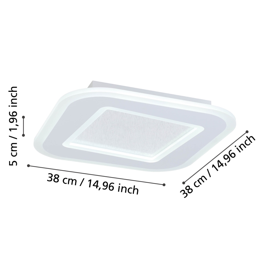 Eglo - LED Plafon ściemnialny LED/20W/230V 2700-6500K białe + Pilot zdalnego sterowania