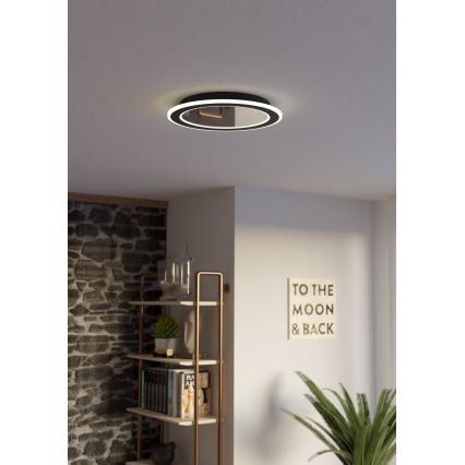 Eglo - LED Plafon ściemnialny LED/20W/230V 2700-6500K czarny + pilot zdalnego sterowania
