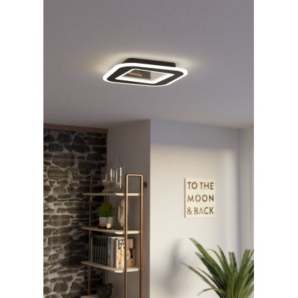 Eglo - LED Plafon ściemnialny LED/20W/230V 2700-6500K czarny + pilot zdalnego sterowania
