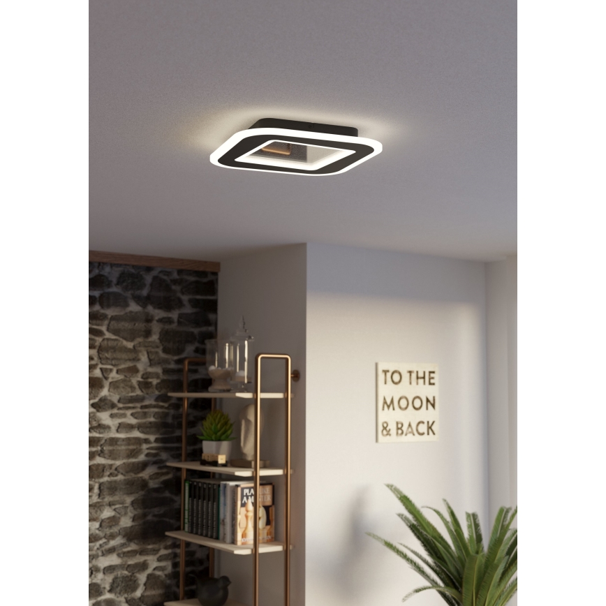 Eglo - LED Plafon ściemnialny LED/20W/230V 2700-6500K czarny + pilot zdalnego sterowania
