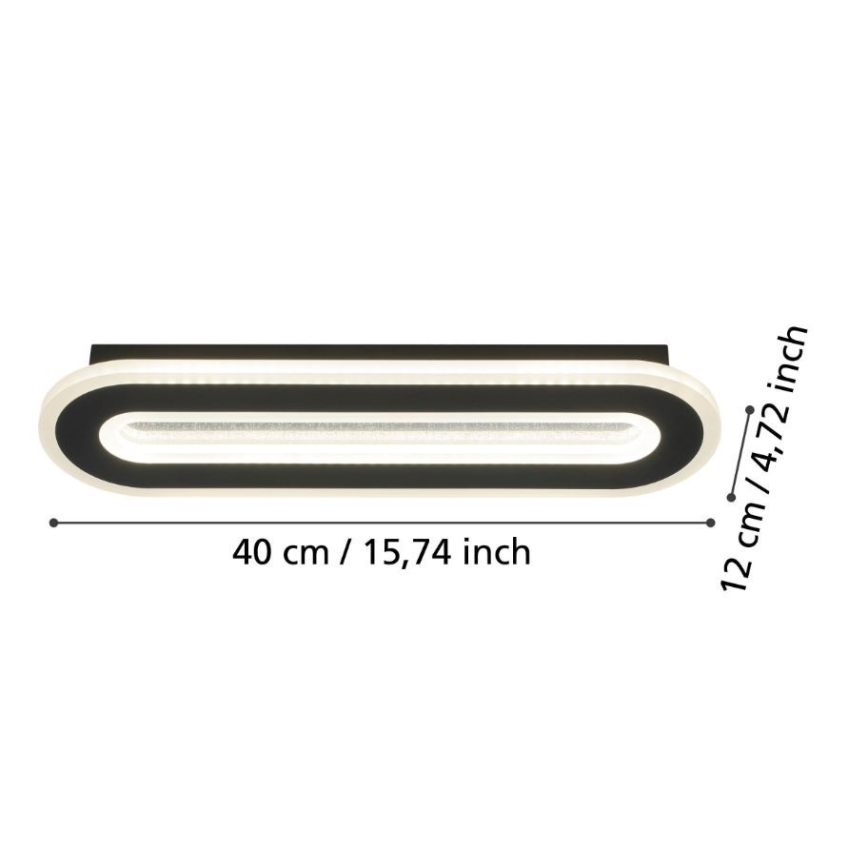 Eglo - LED Kinkiet LED/12W/230V 4000K czarny