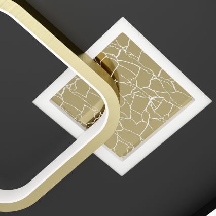 Eglo - Lampa sufitowa LED/16,2W/230V + LED/9,2W 38x38 cm czarna/złota