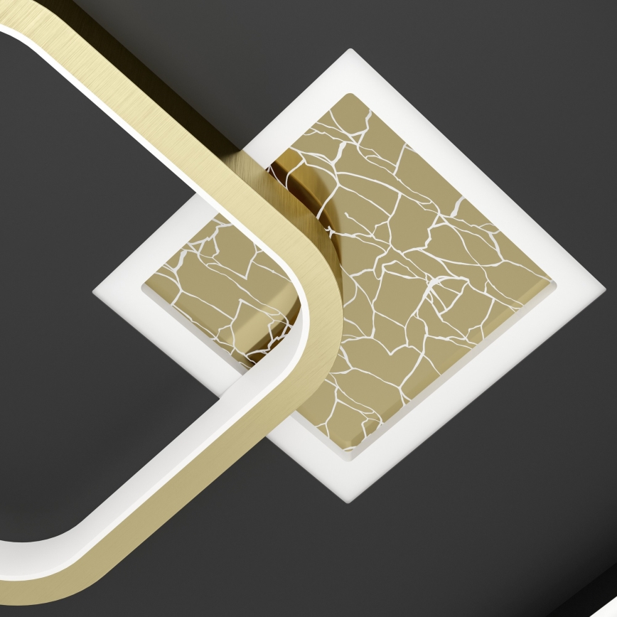 Eglo - Lampa sufitowa LED/16,2W/230V + LED/9,2W 38x38 cm czarna/złota