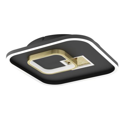 Eglo - LED Plafon 1xLED/16,2W/230V + 1xLED/9,2W 38x38 cm czarny/złoty