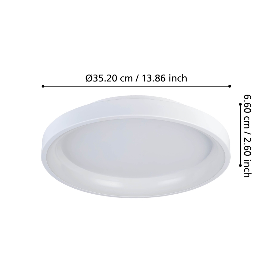 Eglo - LED Plafon ściemnialny LED/12W/230V 2700-6500K biały + pilot zdalnego sterowania