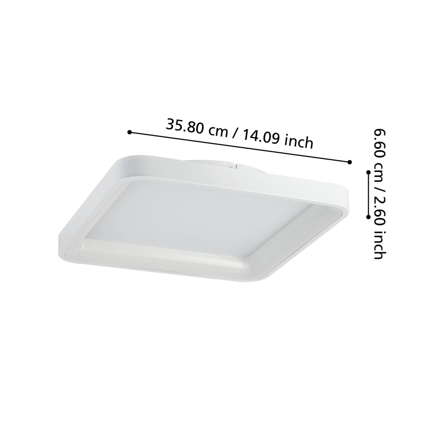 Eglo - LED Plafon ściemnialny LORETELLO LED/12W/230V biały + pilot zdalnego sterowania