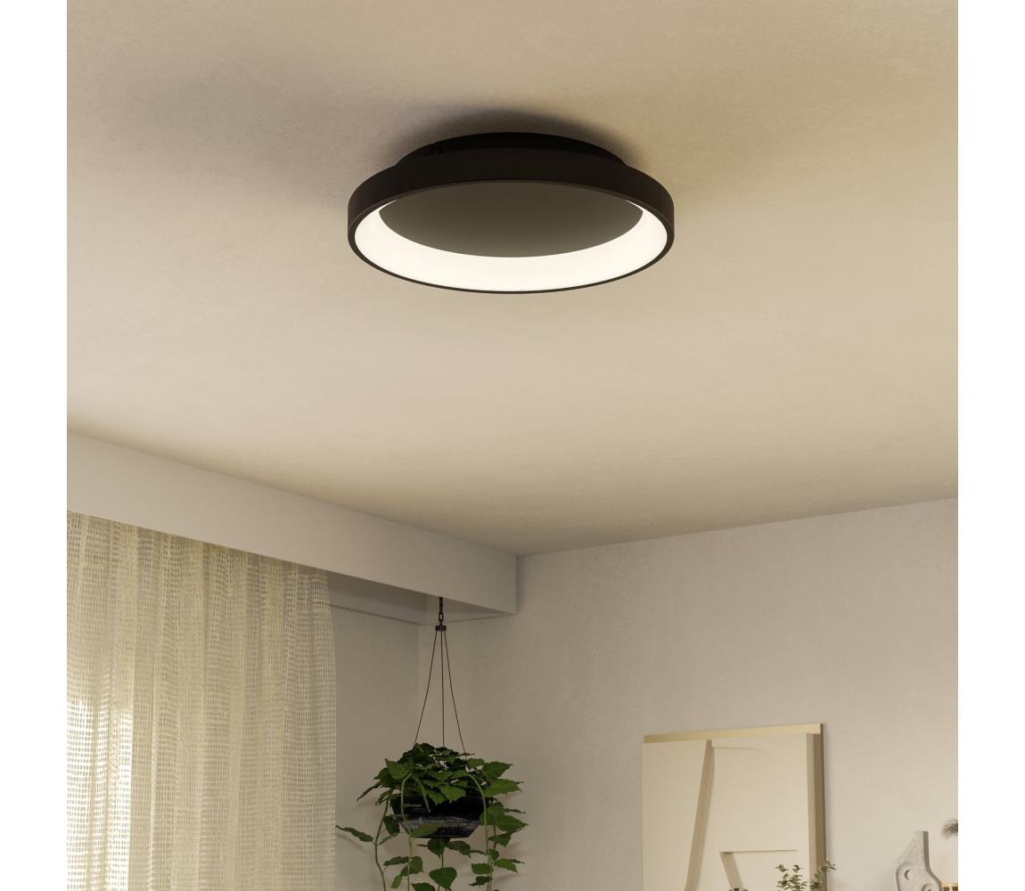 Eglo 901251 - LED Plafon ściemnialny LORETELLO LED/12W/230V czarny + pilot