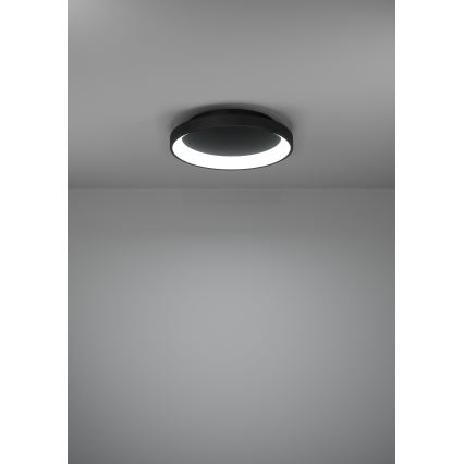 Eglo - LED Plafon ściemnialny LED/12W/230V 2700-6500K czarny + pilot zdalnego sterowania