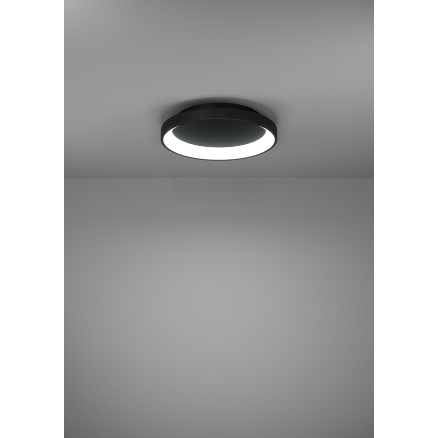 Eglo - LED Plafon ściemnialny LED/12W/230V 2700-6500K czarny + pilot zdalnego sterowania