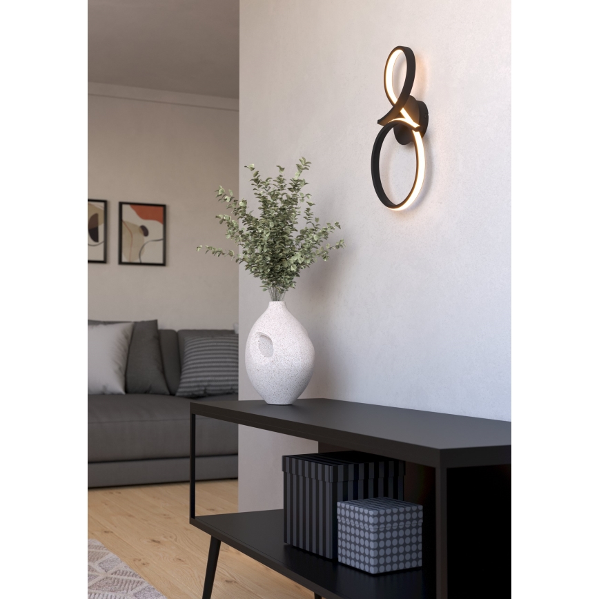 Eglo - LED Kinkiet LED/11,4W/230V 3000K czarny