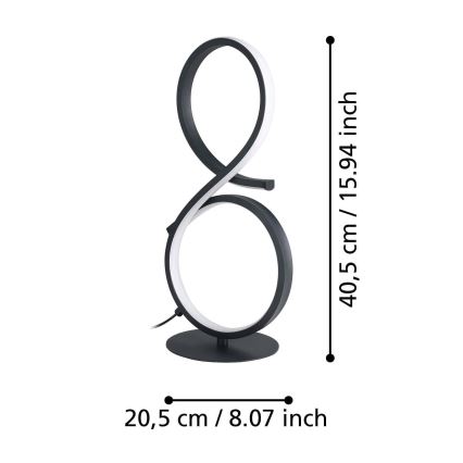 Eglo - LED Lampa stołowa LED/11,4W/230V 3000K czarna