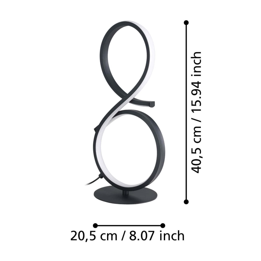 Eglo - LED Lampa stołowa LED/11,4W/230V 3000K czarna