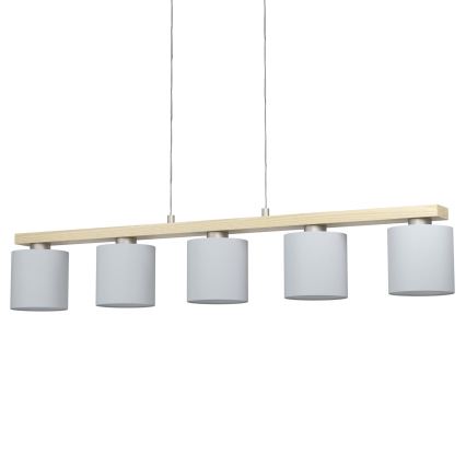Eglo - Żyrandol na lince 5xE27/28W/230V - certyfikat FSC