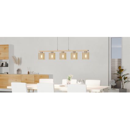 Eglo - Żyrandol na lince 5xE27/28W/230V