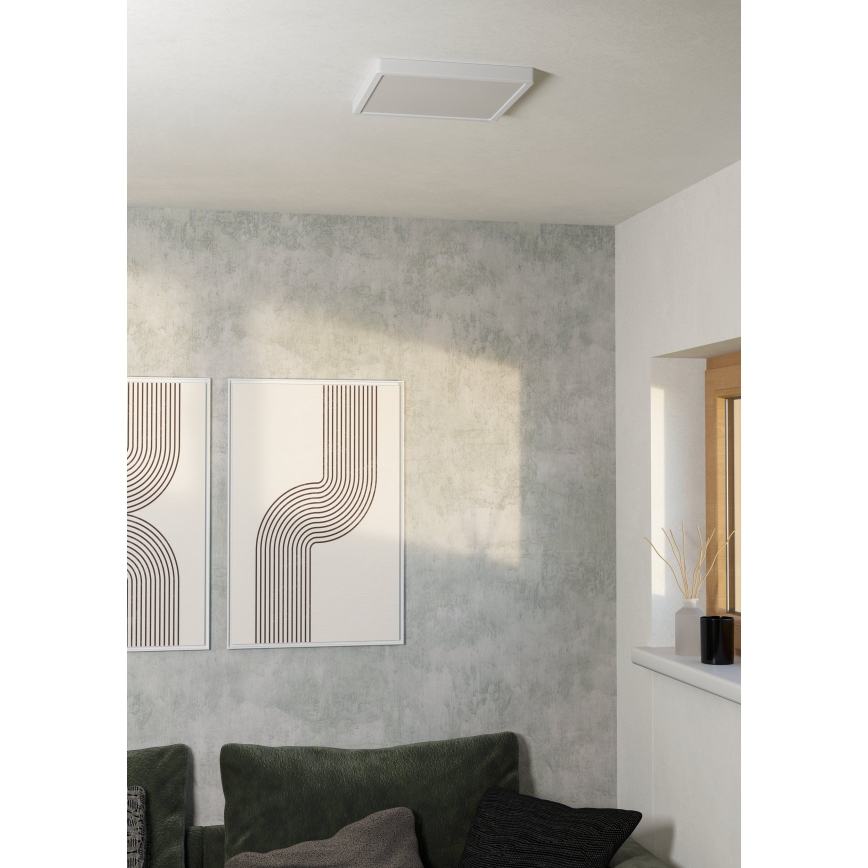 Eglo - Lampa sufitowa LED, 13 W, 230 V, 2700/4000/6500 K, 29 x 29 cm, biała