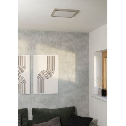 Eglo - Lampa sufitowa LED/13W/230V 2700/4000/6500K 29x29 cm matowy chrom