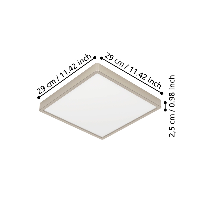 Eglo - Lampa sufitowa LED/13W/230V 2700/4000/6500K 29x29 cm matowy chrom