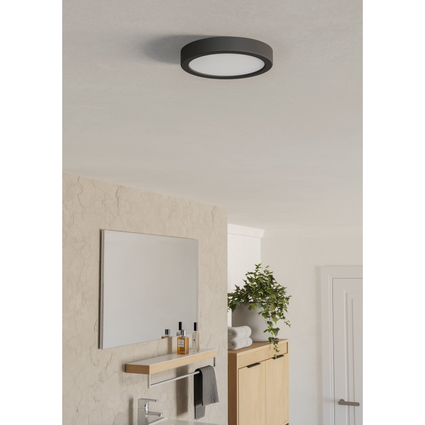 Eglo - Plafon łazienkowy LED/7,5W/230V śr. 16,6 cm IP44 czarny
