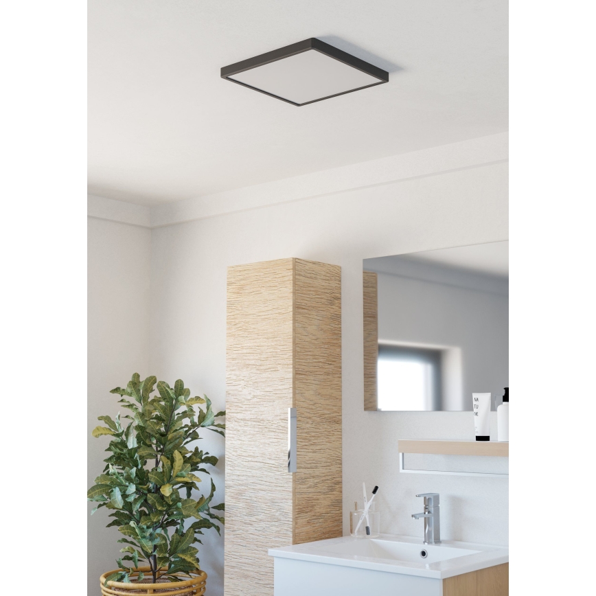 Eglo - LED plafon łazienkowy, 13 W/230 V, 29x29 cm, IP44, czarny