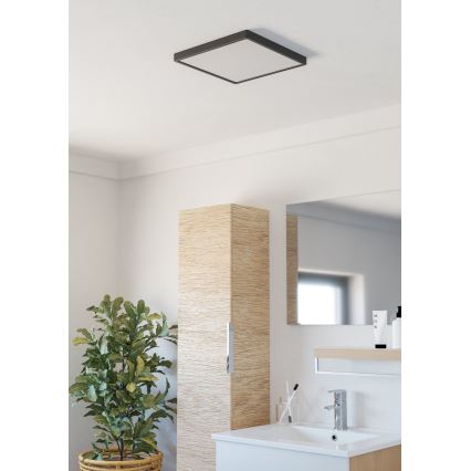 Eglo - Łazienkowy plafon LED 13W/230V 2700/4000/6500K 29x29 cm IP44 czarny