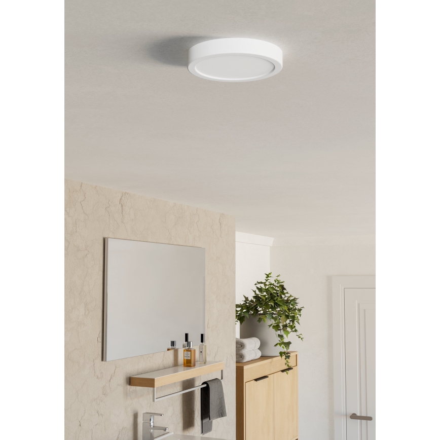 Eglo - Łazienkowy plafon LED/7,5 W/230 V, średnica 16,6 cm, IP44, biały