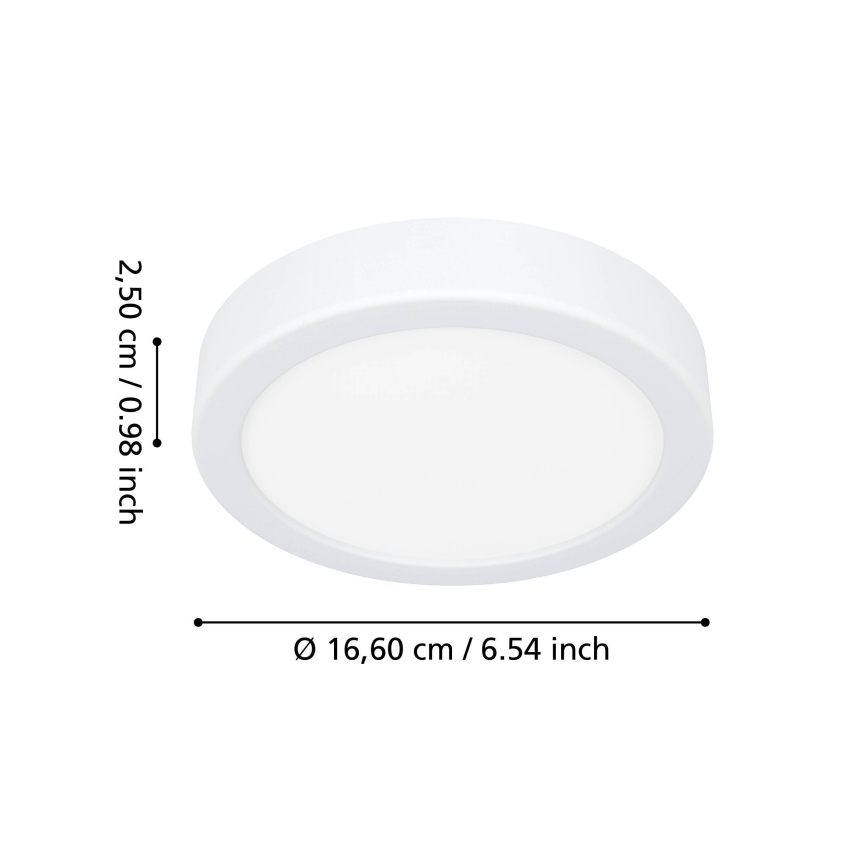 Eglo - Łazienkowy plafon LED/7,5 W/230 V, średnica 16,6 cm, IP44, biały